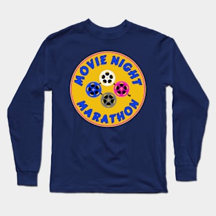 Movie Night Marathon Binge Watching 3 Long Sleeve T-Shirt